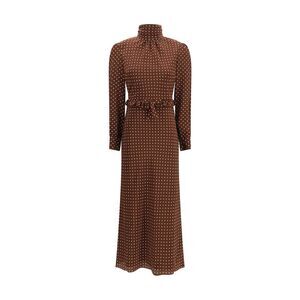 Alessandra Rich Brown Silk Casual Women's Dress